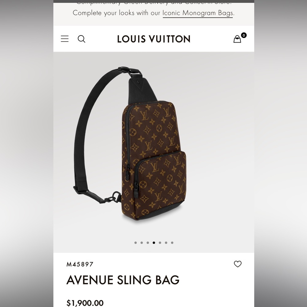 Authentic Louis Vuitton Avenue Sling Bag - Picture 3 of 13